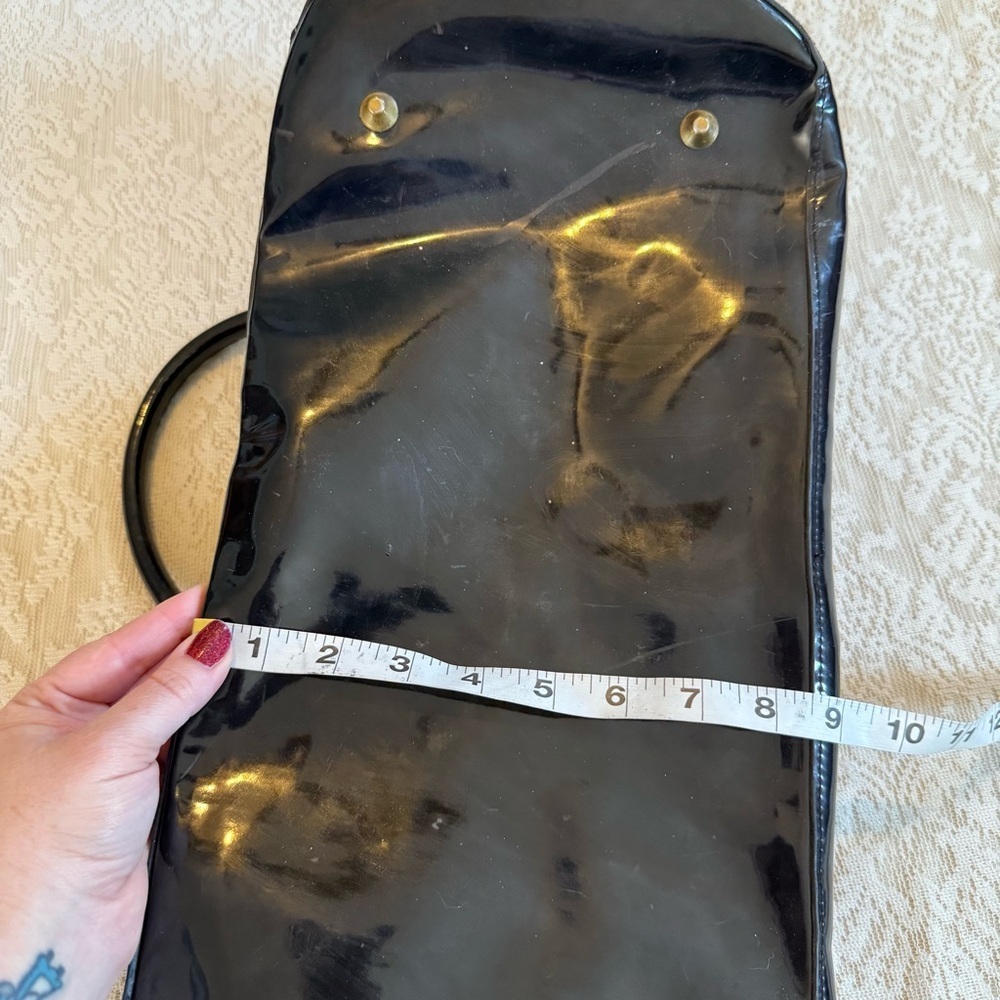 Betseyville Betsey Johnson patent vegan leather embossed travel bag - Picture 9 of 12
